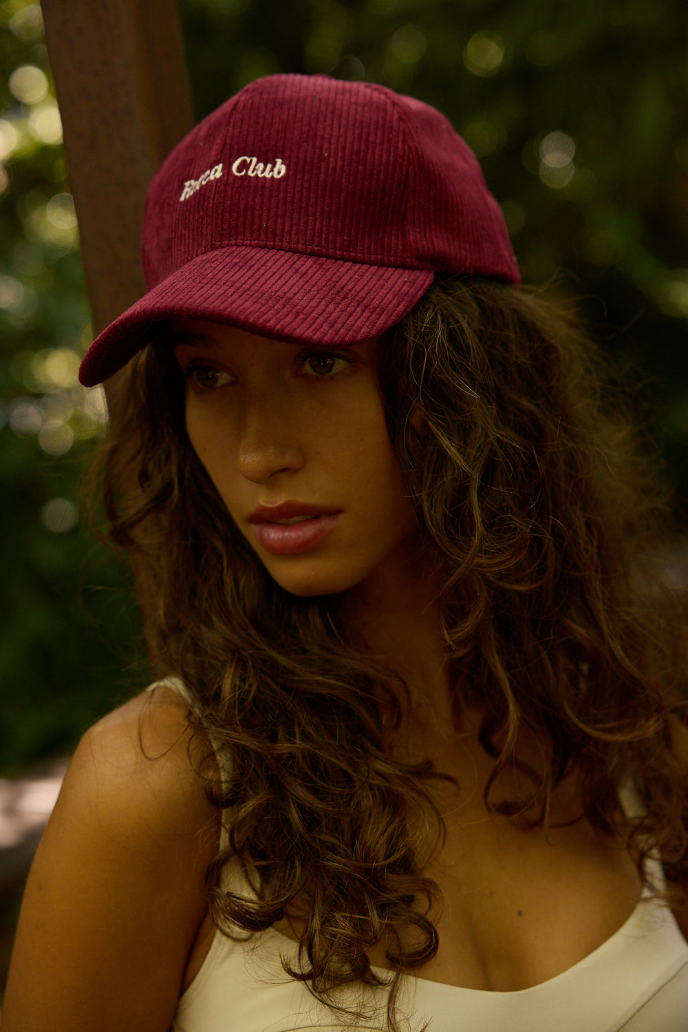 organic corduroy alex cap burgundy