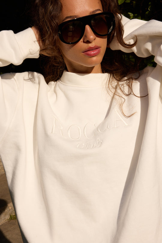 unisex organic cotton benji sweatshirt off-white logo