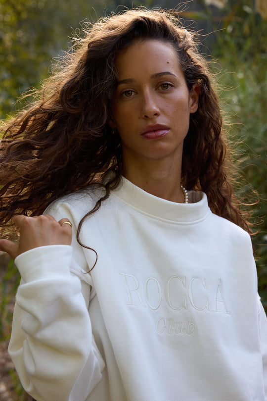 unisex organic cotton benji sweatshirt off-white logo