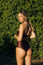 Load image into Gallery viewer, recycled swimwear bottom sirena brown
