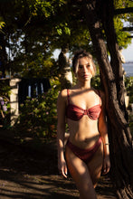 Load image into Gallery viewer, recycled swimwear top ischia rouge
