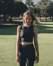 Load image into Gallery viewer, sustainable athleisure remi top black - Rocca Club
