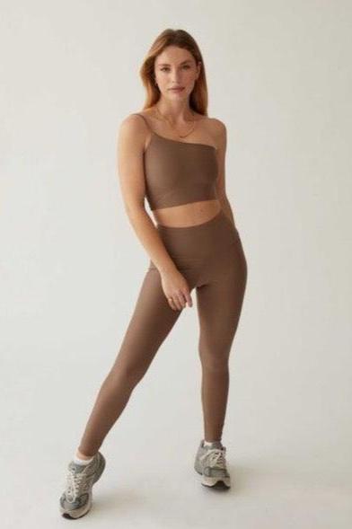 sustainable athleisure theo leggings taupe - Rocca Club